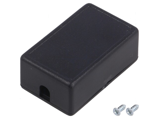 Behuizing: voor voedingseenheid; X: 28mm; Y: 45mm; Z: 18mm; ABS Behuizing: voor voedingseenheid; X: 28mm; Y: 45mm; Z: 18mm; ABS